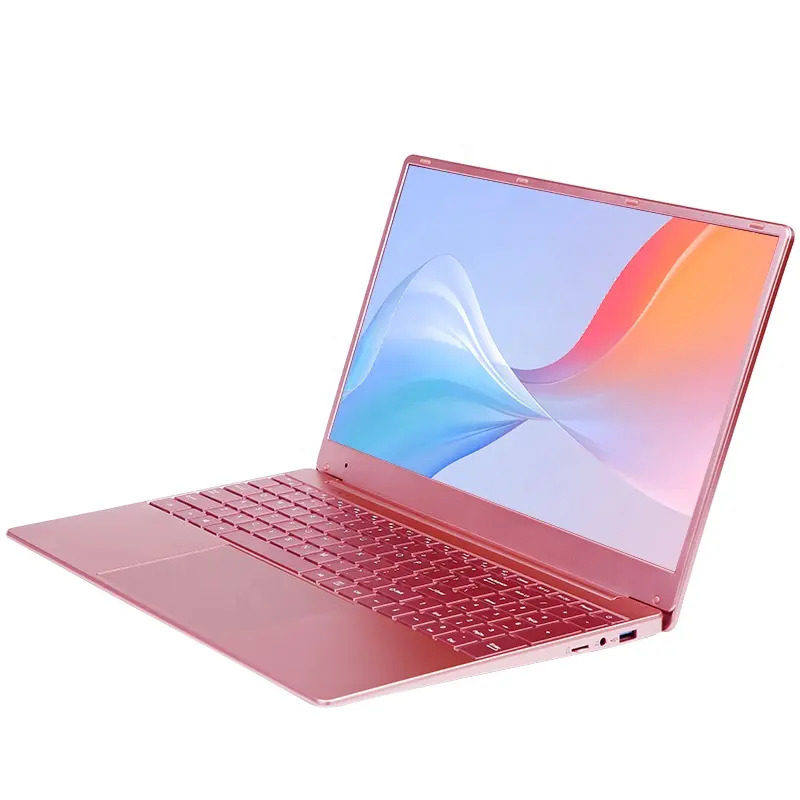 Wholesale OEM Cheap 15.6 inch Laptop Pink intel Win10 For Education 12GB 256G 512G Slim gaming office mini Notebook with backlit