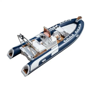 Cổ điển Đấu Thầu 4.8m 16 feet sâu-v hull sợi thủy tinh cứng nhắc Inflatable thuyền hypalon Rib 480 với thuyền Bìa - Product Image 6