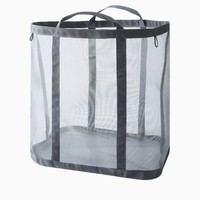 Panier à linge pliable en maille Panier à linge sale en nylon respirant avec murs épaissis renforcés Conception murale pour la maison