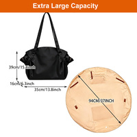 Sac fourre-tout 2-en-1 en tissu Oxford imperméable et durable, couverture de pique-nique réutilisable et pliable, tapis d'extérieur pour courses, lessive, plage