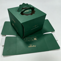Boîte cadeau rigide de luxe haut de gamme avec poignée en carton doré recyclable, impression UV, emballage premium pour les friandises et les desserts