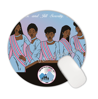 Tapis de souris rond personnalisé Chi Eta Phi Rho Sorority, base en caoutchouc antidérapante, accessoires informatiques, vente chaude