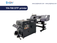 Impresora DTF de Alta Resolución Yinghe YH-700 de 600 mm con Cabezal de Impresión XP600 I3200 y Agitador de Polvo Automático para Impresión de Camisetas