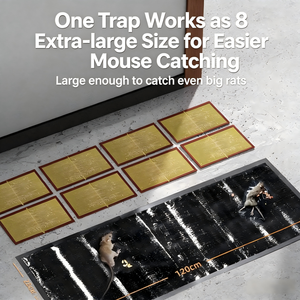 Trampas de <span class=keywords><strong>Pegamento</strong></span> Plegables Extra <span class=keywords><strong>Grandes</strong></span> de Plástico <span class=keywords><strong>para</strong></span> Control de <span class=keywords><strong>Ratas</strong></span> y Ratones, Repelente de Animales <span class=keywords><strong>para</strong></span> Uso en el Perímetro del Hogar - Product Image 5
