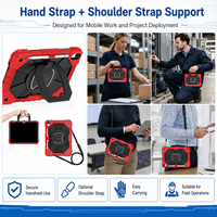Étui robuste en silicone PC avec support rotatif à 360° et sangle d'épaule pour iPad A16 11e génération 2025, iPad 10e génération 10.9 2022 OEM ODM