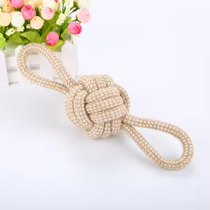 Jouet pour chien en coton tressé en forme de 8, durable, résistant aux morsures, pour le nettoyage des dents, jouet interactif, vente en gros - Product Image 3