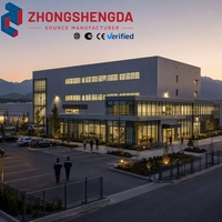 Usine de structures en acier standard de la marque ZhongShengDa, parcs d'usines multi-immeubles, ateliers, entrepôts, bureaux, préfabriqués industriels modernes