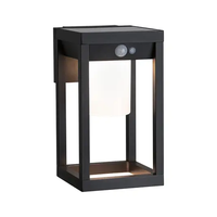 Lampes murales solaires à détecteur de mouvement en aluminium noir LED IP44 étanches 3500K blanc chaud portables pour jardin extérieur, allée, escalier, Li-ion