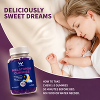 Gommes à mâcher à la mélatonine 10 mg, saveur naturelle de sureau, complément alimentaire nocturne pour adultes, marque privée