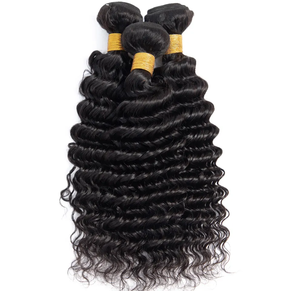 Tissage brésilien Remy naturel Deep Wave — queen beauty, cheveux vierges, cheveux bruts, haute qualité 9A, vente en gros, bon marché,