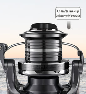 Spinn rollen Größe 8000-10000 Angeln Bis zu 17,5 lbs Max. <span class=keywords><strong>Drag</strong></span> 4.1:1 Übersetzungs verhältnis Ultra Smooth Leistungs starke CNC-Aluminiums pule 4 1 BB - Product Image 3