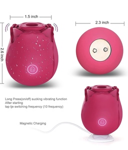 Vibratore a Rosa Ricaricabile USB per Donne con 10 Frequenze Impermeabile <span class=keywords><strong>IPX7</strong></span> Lavabile - Product Image 2