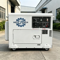 Générateur diesel 8 kVA à faible bruit, armoire silencieuse, démarrage électrique DC monophasé 220 V/110 V, ATS AVR 50/60 Hz