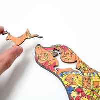 Ensemble de puzzles éducatifs en bois personnalisés avec logo, avec boîte cadeau pour la promotion d'entreprise