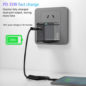 Adaptador de Viaje Plegable de 35W GaN con Doble USB C <span class=keywords><strong>PD3</strong></span>.<span class=keywords><strong>0</strong></span> PPS, Carga Rápida de Pared para Teléfonos, Tabletas y Dispositivos - Product Image 5