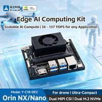 Kit Pengembangan Jetson Orin NX 8GB SSD128G Papan Pembawa Tertanam Kit Komputasi AI Tepi Tingkat Pemula untuk Prototipe Industri