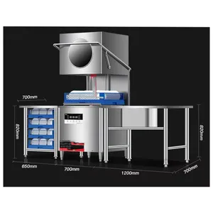 Mesin pencuci piring elektrik, RTK pembersih otomatis berdiri bebas mesin cuci piring melingkar jendela perspektif
