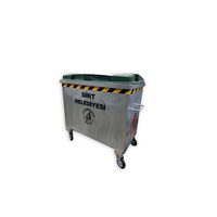 Poubelle extérieure portable BDB 770L avec couvercle à pédale, en plastique PP et métal, pour maison et hôtel, personnalisable
