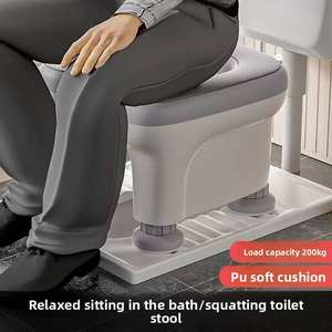 Orinal <span class=keywords><strong>de</strong></span> asiento <span class=keywords><strong>de</strong></span> plástico portátil, silla elevadora para inodoro, inodoro doméstico ajustable para uso en baño o apartamento - Product Image 2