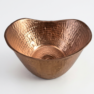 Évier de cuisine en cuivre fait main, cuve unique, finition brossée rustique, à poser sur le comptoir, design unique - Product Image 5