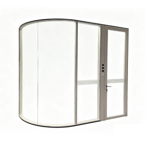 Cloisons de bureau en alliage d'aluminium et verre, design fixe pour usage professionnel - Product Image 1