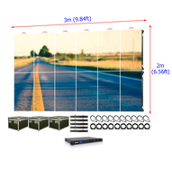 Écran LED de location extérieur 2 x 3 mètres P4.81, pas de pixel de 4,8 mm, étanche IP65, résolution 8K, panneau modulaire