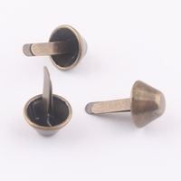 Clous décoratifs en laiton antique de 10 mm pour pieds de sacs en cuir, canapés et meubles