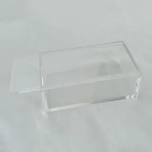 Clear Acrylic Box With Sliding Top For Jewelry Cosmetic Lucite Sliding Lid Storage Box Wedding Gift Packaging Box