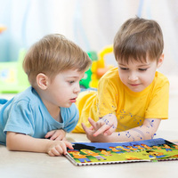 Rimas infantiles francesas personalizadas, libro de audio táctil para niños, botón de música, libro de sonido