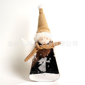 Wooden Angel <b>Light</b> Up Ornament Acrylic Mini Figure Christmas Desktop Decoration Gift - Product Image 2