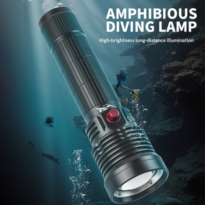 2*30 Wát Vàng + Trắng LED lặn Đèn pin 1000m 1000lm dưới nước Torch IP68 không thấm nước đánh giá đèn 18650 pin lặn đèn - Product Image 4