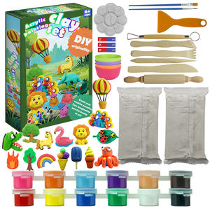 KHY פיסול חרס למבוגרים פולימר יצירת זיהומים לילדים תינוק מלאכת יד 25 אומנויות ואוויר יבש חימר אקרילי ערכת צבע - Product Image 2