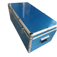 Grande mallette à outils de transport en aluminium bleu/noir personnalisée pour Transit Mallettes à outils de qualité supérieure pour transporter des outils en vol