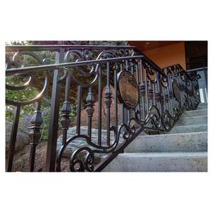 Barandilla victoriana de puerta de jardín de hierro forjado con motivos de pájaros y <span class=keywords><strong>vides</strong></span> para fincas de campo Barandilla automatizada de hierro forjado - Product Image 1