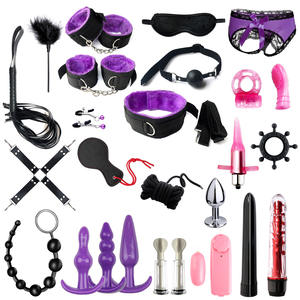 BDSM Bondage para mujer adulta, Juguetes sexuales, Clip de pezón de cuero, paleta para azotar, látigo, cuello, mordaza para la boca, Anal tapón, esclavo esposado - Product Image 6