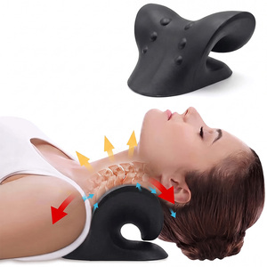 Almohada <span class=keywords><strong>de</strong></span> Tracción Portátil para Aliviar la Presión, Soporte para el <span class=keywords><strong>Cuello</strong></span>, Almohada <span class=keywords><strong>de</strong></span> Masaje para Vértebras Cervicales, para Alineación <span class=keywords><strong>de</strong></span> la Columna Cervical - Product Image 1