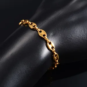 Bracelet chaîne en acier inoxydable motif grains <span class=keywords><strong>de</strong></span> café pour femme, bracelet <span class=keywords><strong>de</strong></span> <span class=keywords><strong>cheville</strong></span>, accessoires <span class=keywords><strong>de</strong></span> fabrication <span class=keywords><strong>de</strong></span> bijoux DIY pour fille - Product Image 3