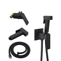 Pistolet de pulvérisation pour toilettes, pistolet de bidet encastré, accessoire WC, ensemble de pistolets de pulvérisation d'eau chaude et froide pour salle de bain