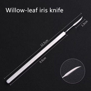 Tijeras Oftálmicas Willow-Leaf Iris, Instrumentos Quirúrgicos Oftálmicos, Resistentes a la Oxidación y la Corrosión, para Cirugía Oftálmica Clínica - Product Image 2