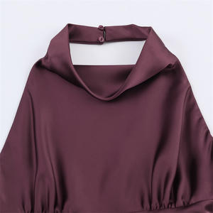 GX11853 <span class=keywords><strong>Abito</strong></span> Estivo da Donna alla Moda, Senza Maniche, con Collo all'Americana, Schiena Scoperta, <span class=keywords><strong>Mini</strong></span> <span class=keywords><strong>Abito</strong></span> Sexy ed Elegante in <span class=keywords><strong>Raso</strong></span> per Feste - Product Image 5