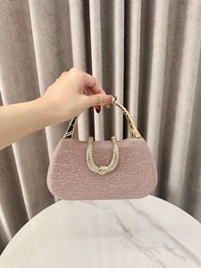 Factory Wholesale Popular Fashion Ladies <b>Clutch</b> Bag Evening Purse with Handle Glitter Small Square Bag for <b>Wedding</b> Party - Product Image 4