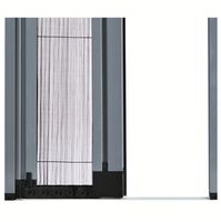 Porte et fenêtre moustiquaire rétractable sans barrière OEM Porte moustiquaire plissée sans rail