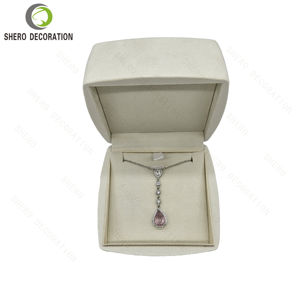 Boîte à bijoux en velours suédé en gros pour bracelet, collier, pendentif, boucles d'oreilles, emballage, logo personnalisé, style de matériau pour l'affichage - Product Image 3