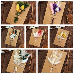 Mini Bouquet De Fleurs Séchées Décoration De Table Petite Bouteille De Lait Arrangement Boîte Aux Lettres Cadeau Pampa Boutonnière Gâteau Fleurs - Product Image 6