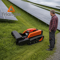 Tondeuse robot agricole télécommandée à chenilles en caoutchouc tout-terrain, moteur diesel, modèle Triangle, best-seller