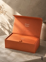 Boîte cadeau rigide personnalisée, emballage de luxe, boîte cadeau rigide magnétique orange de qualité supérieure, fournisseur de boîtes cadeau rigides de qualité supérieure, présentoir de vente au détail de qualité supérieure