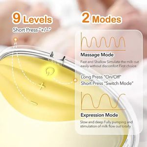 Tire-lait électrique portable sans fil OEM 180 ml avec écran LED, 2 modes, 9 niveaux, mains libres, petit modèle S18 en silicone <span class=keywords><strong>pour</strong></span> bébé - Product Image 4