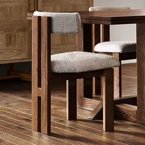 Bắc Âu rắn gỗ Thiết kế ghế ăn hiện đại đơn giản nhà tựa lưng ánh sáng sang trọng ghế ăn nhà hàng bàn ăn ghế