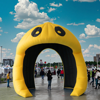360 Gonflables publicitaires personnalisés Jaune Oxford Pac-Man Tente gonflable pour les activités de plein air et les événements Nouveautés