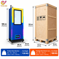 Distributeur automatique intelligent de cartes à collectionner TCG avec lecteur de cartes, paiement sans espèces et système de synchronisation des produits pour les paquets de cartes